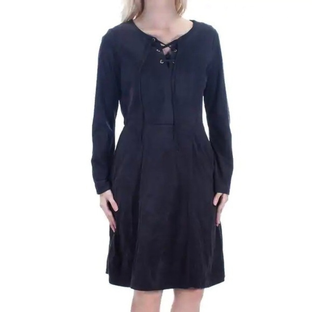 NY Collection NWOT Women's Suede Lace Up‎ Dress XL
